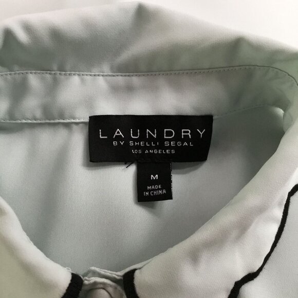 Laundry by Shelli Segal Sleeveless Scalloped Blouse Mint‎ M - Picture 5 of 5